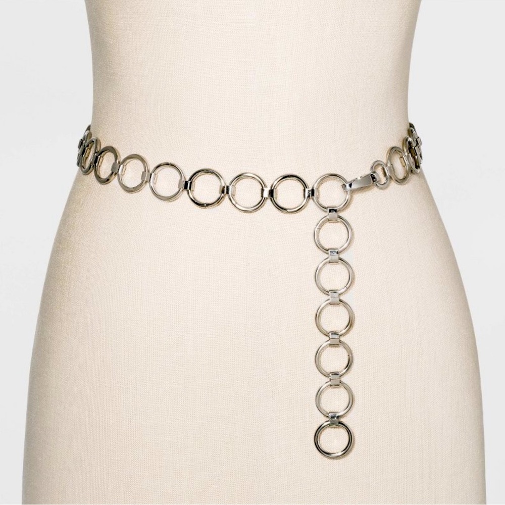 Adjustable Silver Chain Belt